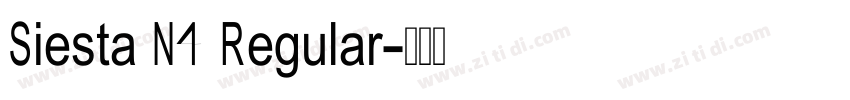 Siesta N4 Regular字体转换
